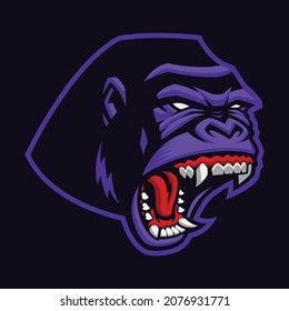 Angry Gorilla Vector Mascot, this design can be used as an emblem