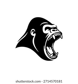 Angry Gorilla Vektor Silhouette Design