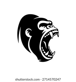 Angry Gorilla Vektor Silhouette Design