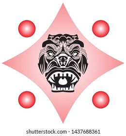angry gorrila illustration in white and black colour