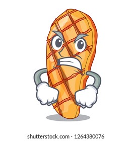 Angry grilled chicken with mix salad cartoon