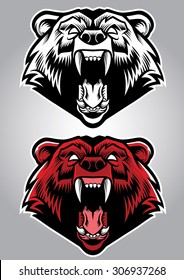 angry grizzly bear mascot