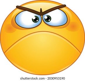 Angry grumpy emoji emoticon face