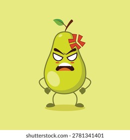 angry Guava character with angry mark