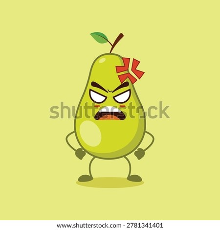 angry Guava character with angry mark