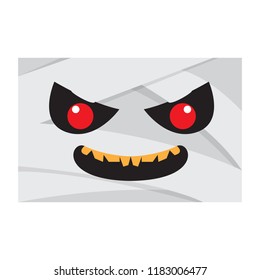Angry halloween cartoon mummy avatar