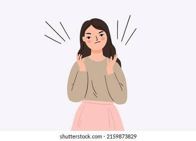 angry hand gesture cartoon illustration