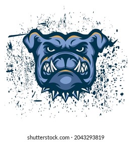 angry head bulldog vector ilustration