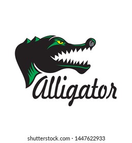 Angry head crocodile logo design inspiration