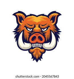 Angry Head Wild Boar Awesome Design