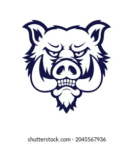 Angry Head Wild Boar Awesome Design