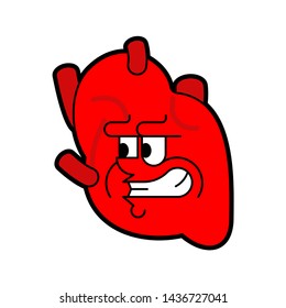 Angry Heart Anatomical Evil Internal Organ Stock Vector (Royalty Free ...