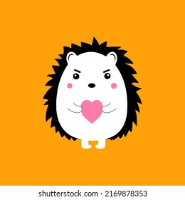 Angry Hedgehog. Best design for t-shirt.