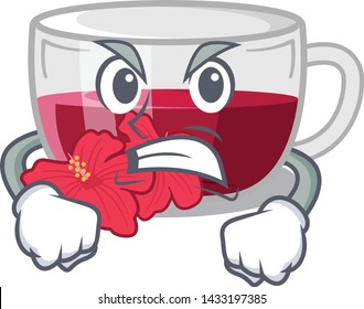 Angry hibiscus tea is served character glasses