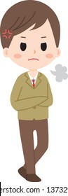Angry high school student