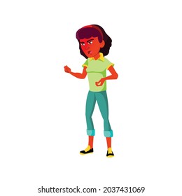 angry hispanic girl quarrel with boyfriend in garden cartoon vector. angry hispanic girl quarrel with boyfriend in garden character. isolated flat cartoon illustration
