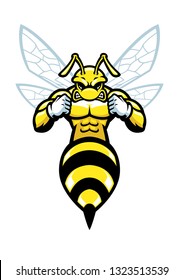 angry hornet mascot