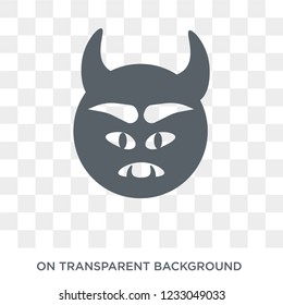 Angry With Horns emoji icon. Angry With Horns emoji design concept from Emoji collection. Simple element vector illustration on transparent background.