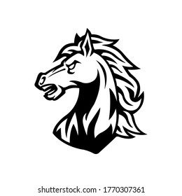 Angry Horse Head Esport Mascot Logo Stock Vector (Royalty Free ...