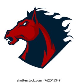 Angry Horse Mascot Logo