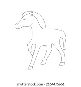 Angry horse pictogram vector illustration.