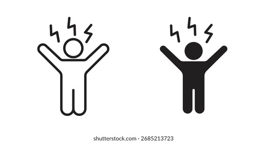 Icono humano enojado símbolo de signo de Vector