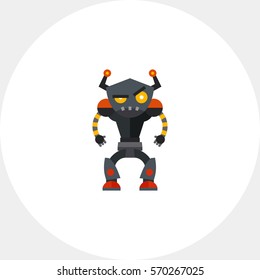 Angry Humanoid Robot Icon