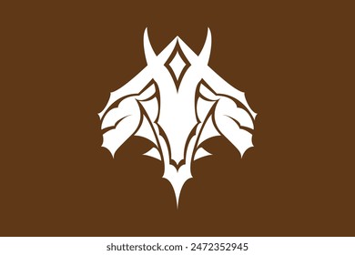 Angry hydra mythical creature logo design