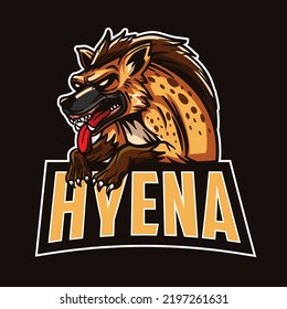 Angry Hyena Mascot logo Illustration