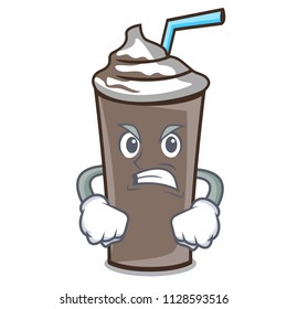 Angry ice chocolate mascot cartoon