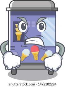 Angry ice cream vending machine mascot shape