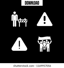 angry icon. 4 angry vector set. warning, protest and boss icons for web and design about angry theme