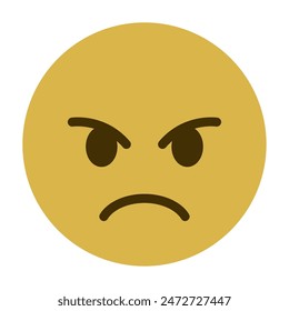 Angry icon for illustration, web, app, infographic, etc