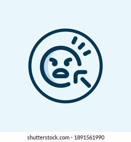 Angry icon isolated on white background. Angry Face icon in trendy design style. Angry vector icon modern and simple flat symbol for web site, mobile, logo, app
