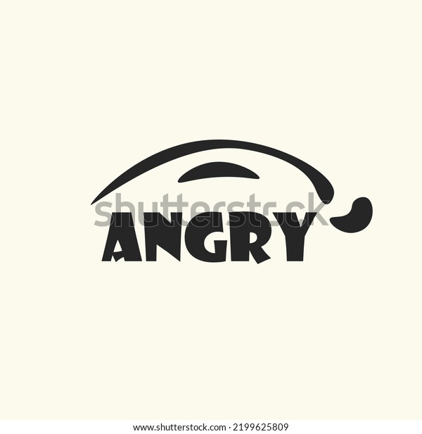 Angry Icon Angry Logo Vector Design Stock Vector (Royalty Free ...