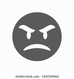 angry icon, moody vector illustration