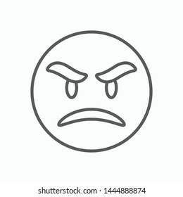 angry icon, moody vector illustration