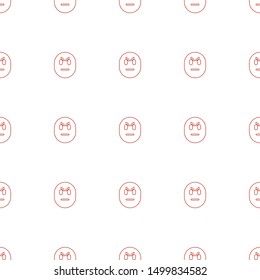 angry icon pattern seamless white background. Editable line angry icon. angry icon pattern for web and mobile.