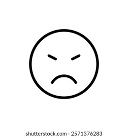 Angry icon Thin vector set