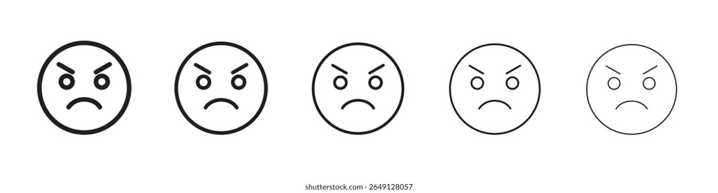 Angry icon vector illustration isolated