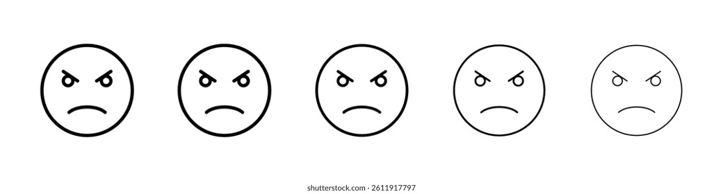 Angry icon Vector logo sign