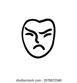 icono enojado en vector. Logotipo - Doodle