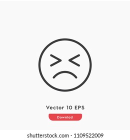 Angry icon vector,emotion symbol. Modern flat symbol for web and mobil appsweb and