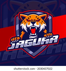 diseños de logotipo de marisco jaguar leopardo enojado