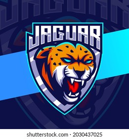 angry jaguar leopard mascot esport logo designs