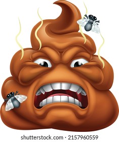 An Angry Jealous Or Mad Dislike Poop Or Poo Emoticon Cartoon Face Hating Something Icon