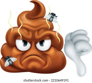 An Angry Jealous Or Mad Dislike Poop Or Poo Emoticon Cartoon Face Hating Something Icon