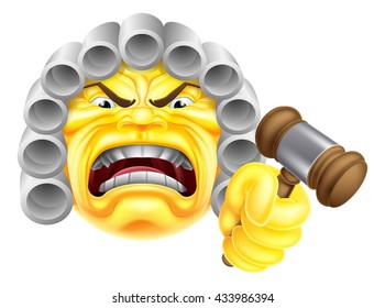 An angry judge emoji emoticon icon character illustration