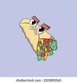Angry Kebab Food Monster Illustration