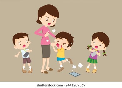 angry kid addicted mobile phone